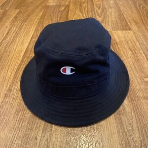 Champion Bucket Hat Cap Sun Hat‎ Fishing Golf Logo Outdoor Beach Black